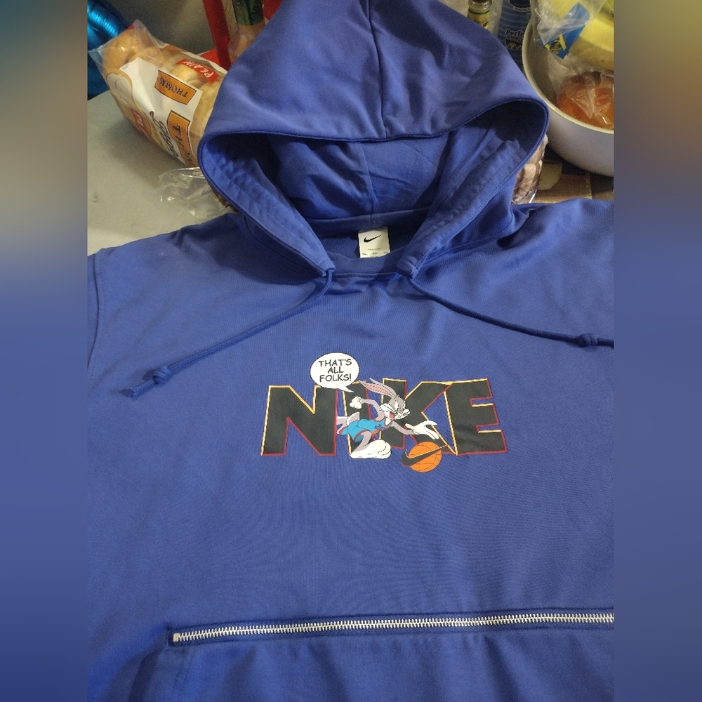 Nike Purple Hoodie with Cartoon Graphic